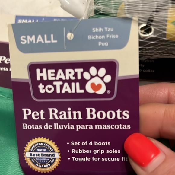 NWT Dog For Him (or her) Raincoat & Boots Hooded Green W/Dinosaurs Small - Picture 6 of 8